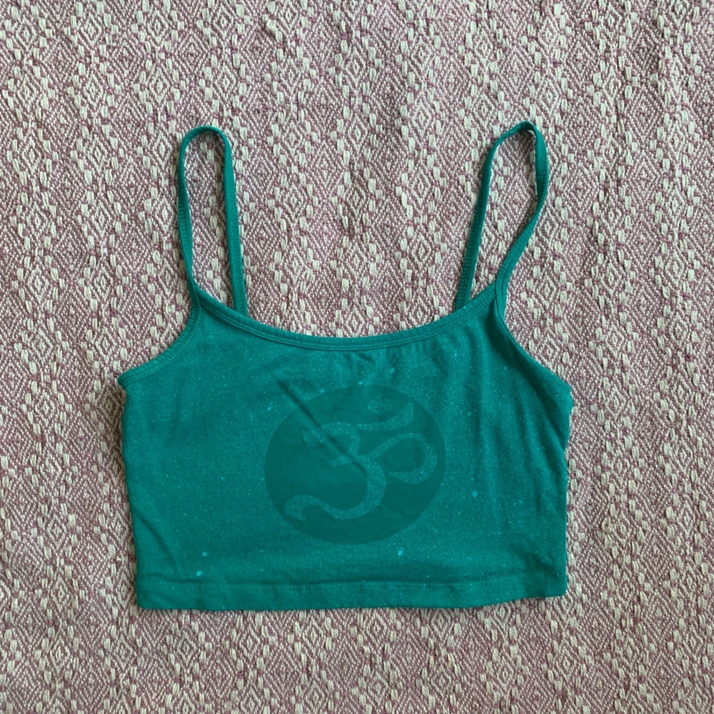 TEAL TANK CROP TOP